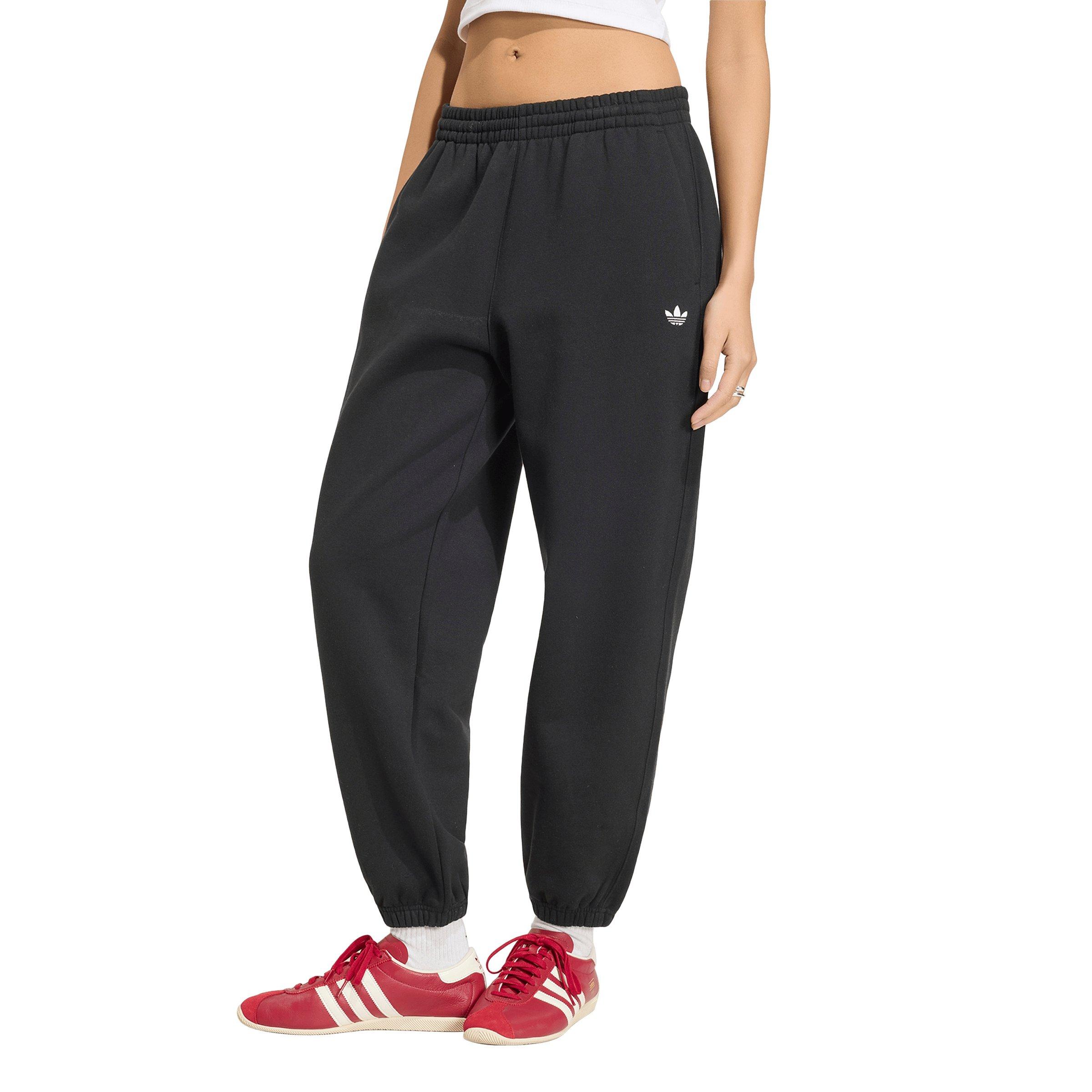 adidas Originals Women's Trefoil Essentials Loose Fleece Joggers - Black - BLACK
